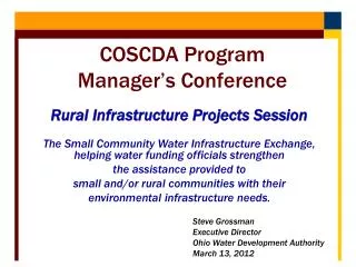 Rural Infrastructure Projects Session