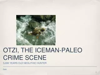 OTZI, THE ICEMAN-PALEO CRIME SCENE