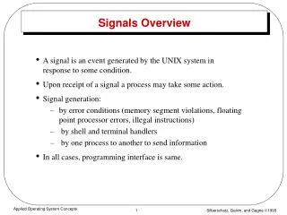 Signals Overview