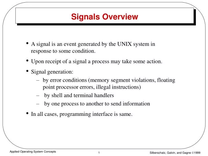 signals overview