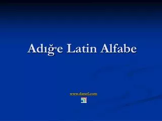 ad e latin alfabe