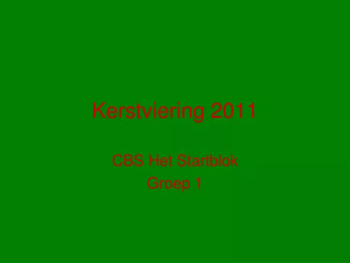 kerstviering 2011