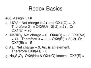 Redox Basics