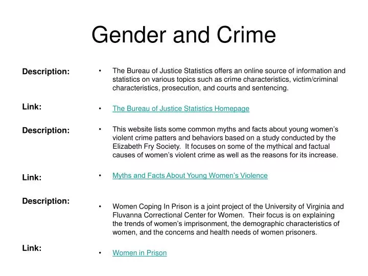 gender and crime