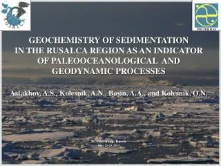 Geochemistry of sedimentation
