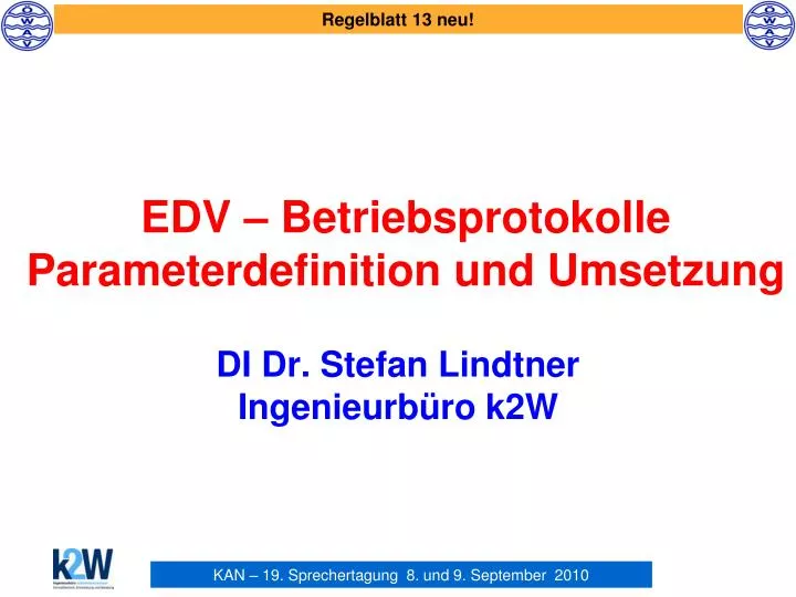 edv betriebsprotokolle parameterdefinition und umsetzung