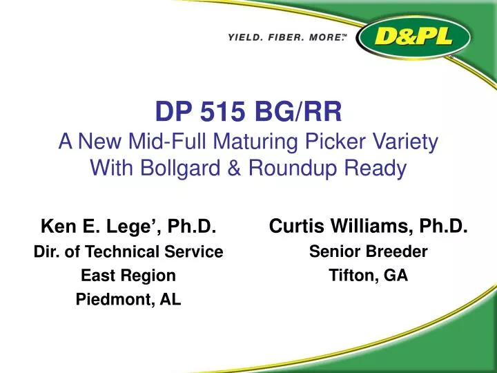 dp 515 bg rr a new mid full maturing picker variety with bollgard roundup ready