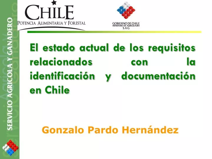 el estado actual de los requisitos relacionados con la identificaci n y documentaci n en chile