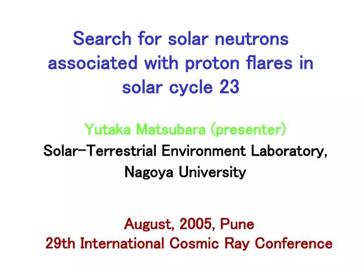 search for solar neutrons associated with proton flares in solar cycle 23