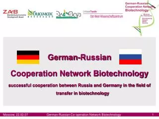 German-Russian Cooperation Network Biotechnology