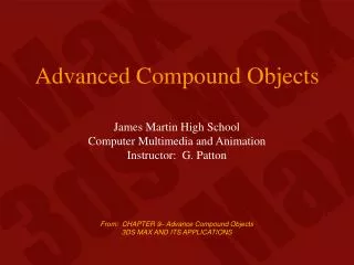 Advanced Compound Objects