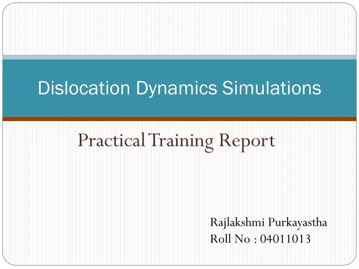 dislocation dynamics simulations