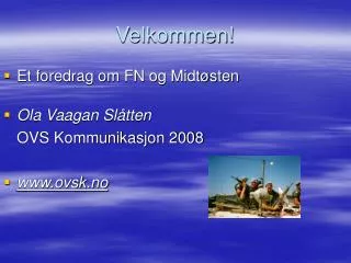velkommen