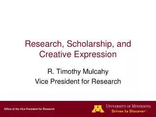 Research, Scholarship, and Creative Expression