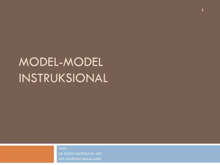 model model instruksional