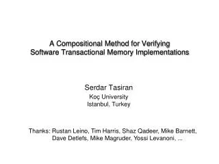 A Compositional Method for Verifying Software Transactional Memory Implementations