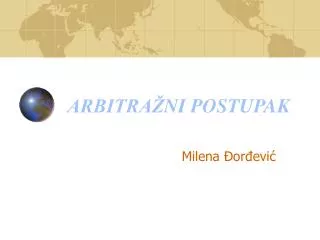 arbitra ni postupak