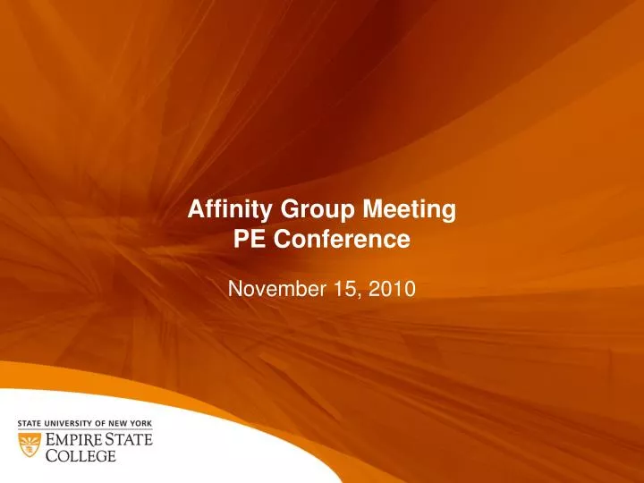 affinity group meeting pe conference