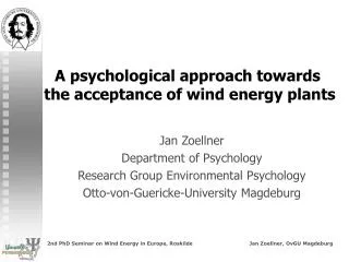 Acceptance of wind energy plants -