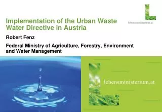 Implementation of the Urban Waste Water Directive in Austria