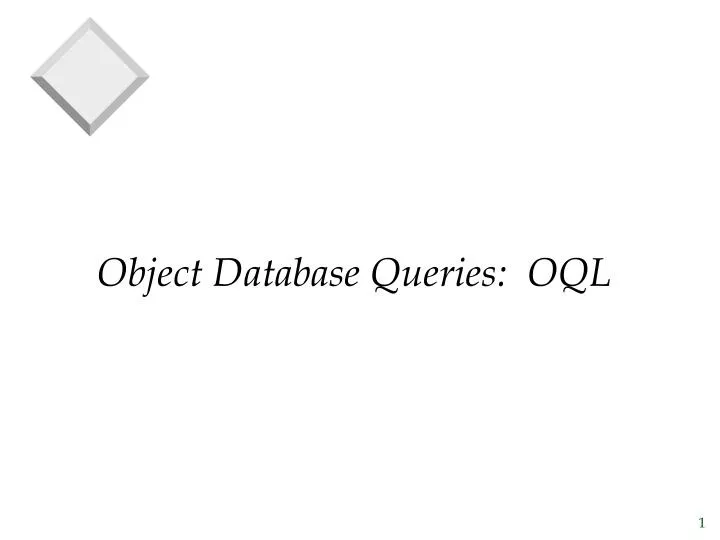 object database queries oql