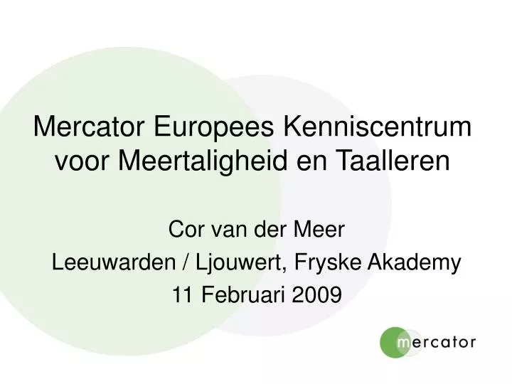 mercator europees kenniscentrum voor meertaligheid en taalleren