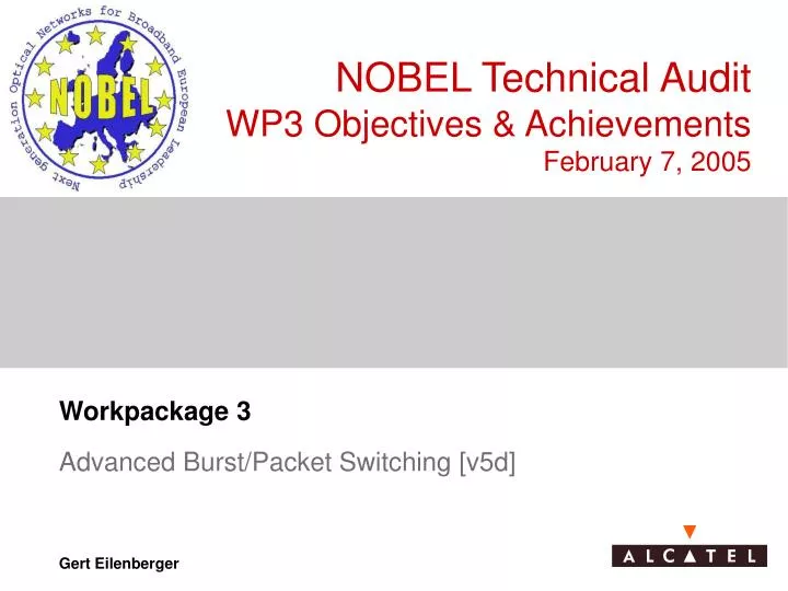 nobel technical audit wp3 objectives achievements february 7 2005