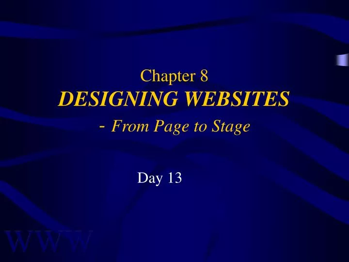chapter 8 designing websites from page to stage