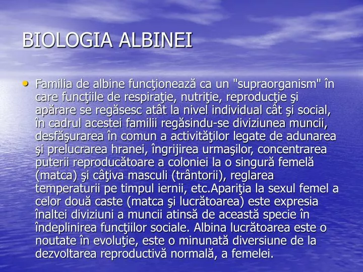 biologia albinei