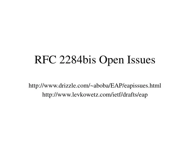 rfc 2284bis open issues
