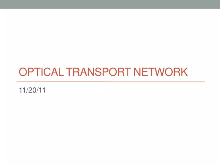 optical transport network