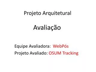 projeto arquitetural