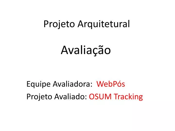 projeto arquitetural