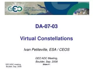DA-07-03 Virtual Constellations