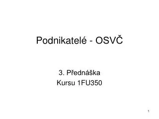 podnikatel osv