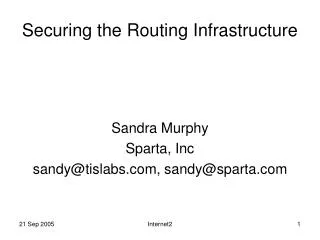 Securing the Routing Infrastructure