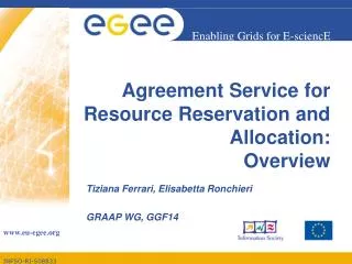 Agreement Service for Resource Reservation and Allocation: Overview