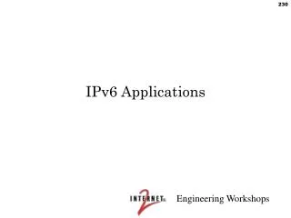 IPv6 Applications