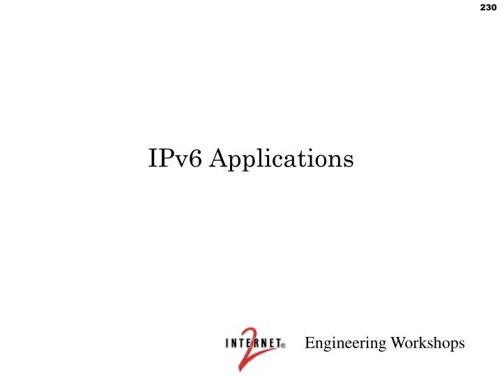 ipv6 applications