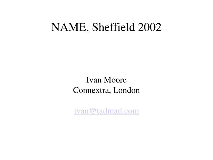 name sheffield 2002