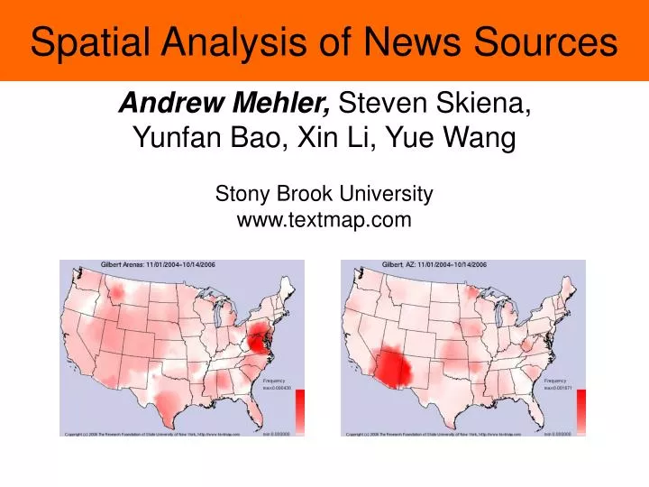 spatial analysis of news sources