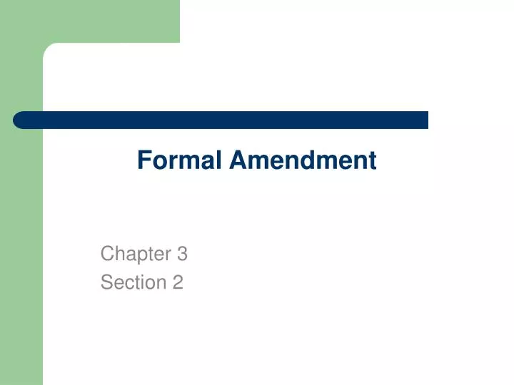 formal amendment