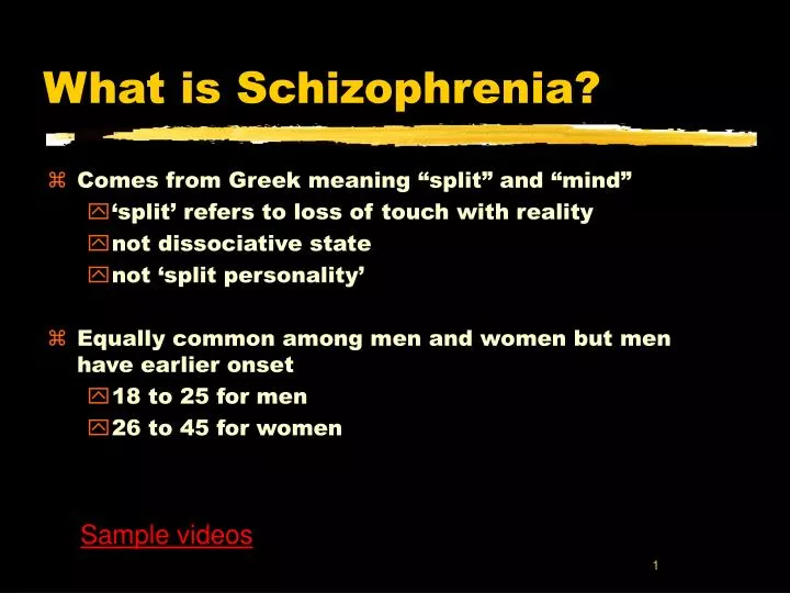 what is schizophrenia