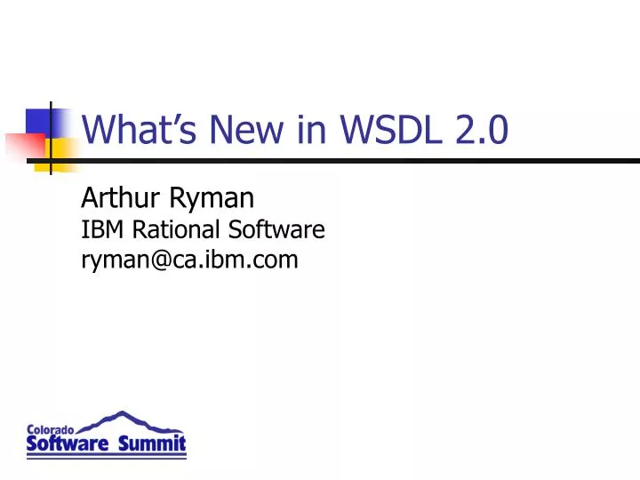 what s new in wsdl 2 0