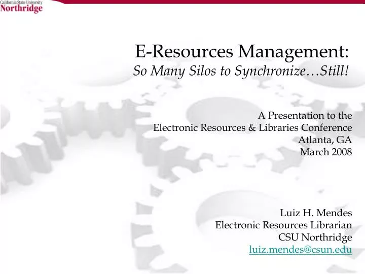 e resources management so many silos to synchronize still