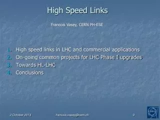High Speed Links