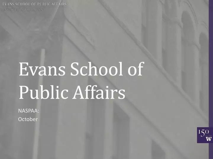 evans school of public affairs