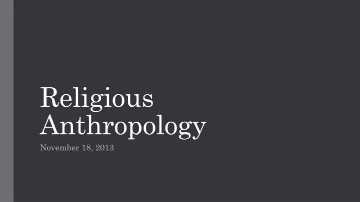 religious anthropology