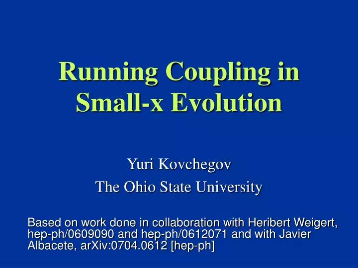 running coupling in small x evolution