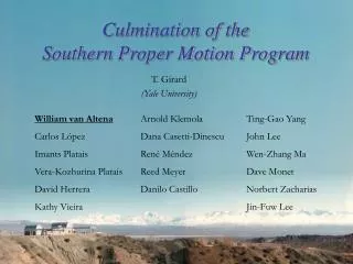 Culmination of the Southern Proper Motion Program